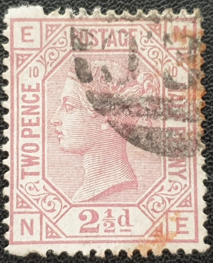 Great Britain Queen Victoria 1878 SG141 2½d. rosy mauve , Plate 10, Letters N-E used stamp