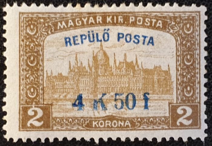 Hungary 1918 "Air. Surch REPULO POSTA" SG272 Mounted Mint Single Stamp