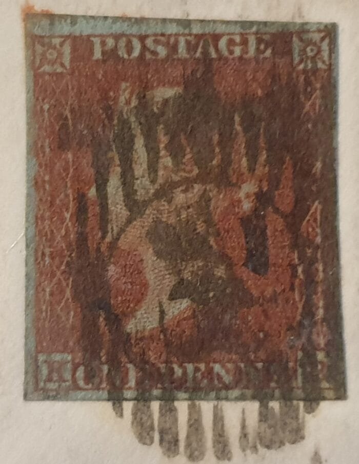 Great Britain Queen Victoria 1853 1d red SG8 Letters K-B on cover 31.1.1853 - Image 3