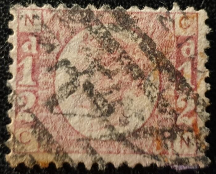 Great Britain Queen Victoria SG48 1870 ½d BANTAMS Plate 10 C-N used stamp