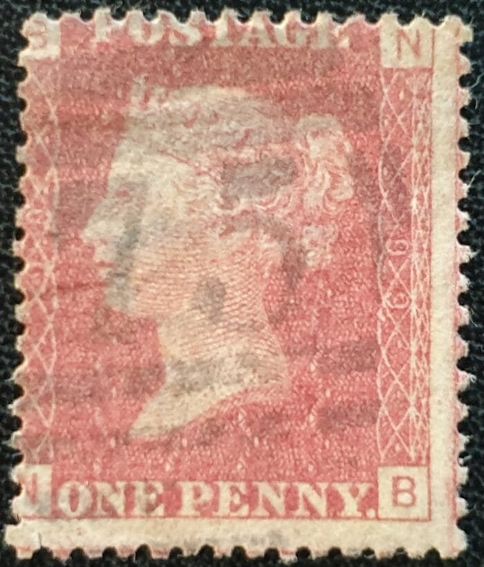 Great Britain Queen Victoria 1864 SG43 1d. red Plate 99 N-B used stamp