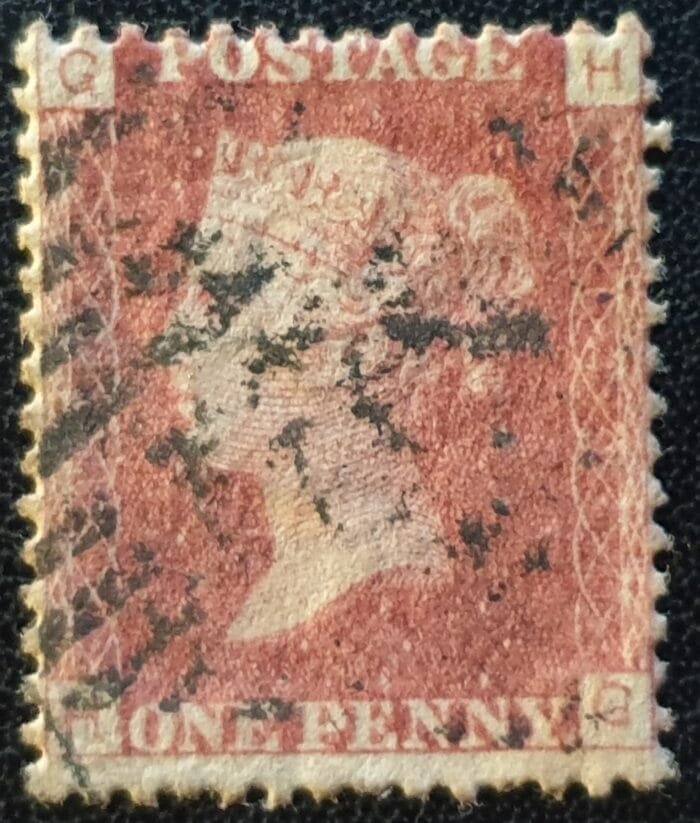 Great Britain Queen Victoria 1864 SG43 1d. red Plate 149 H-G used stamp