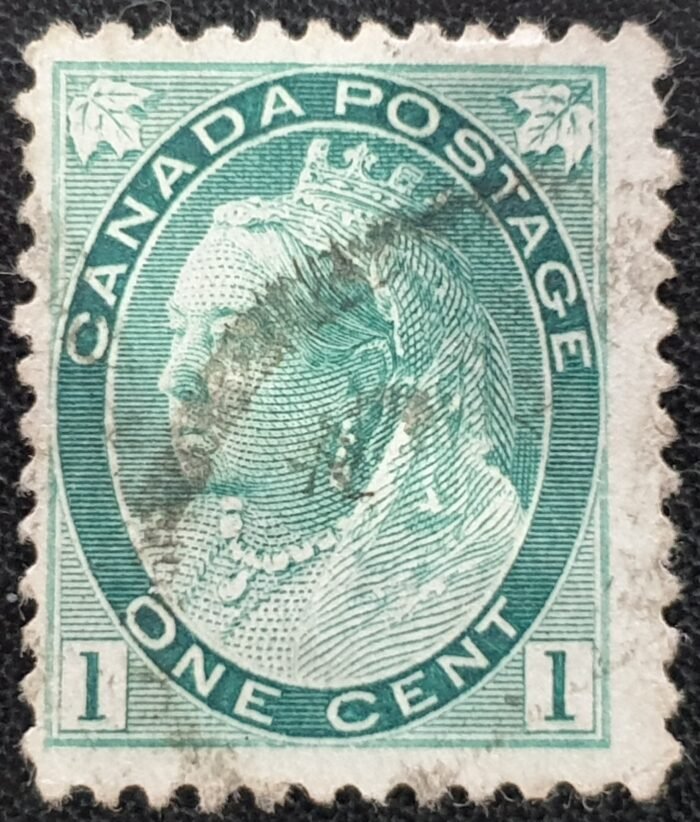 CANADA QV SG151, 1c blue-green, used stamp