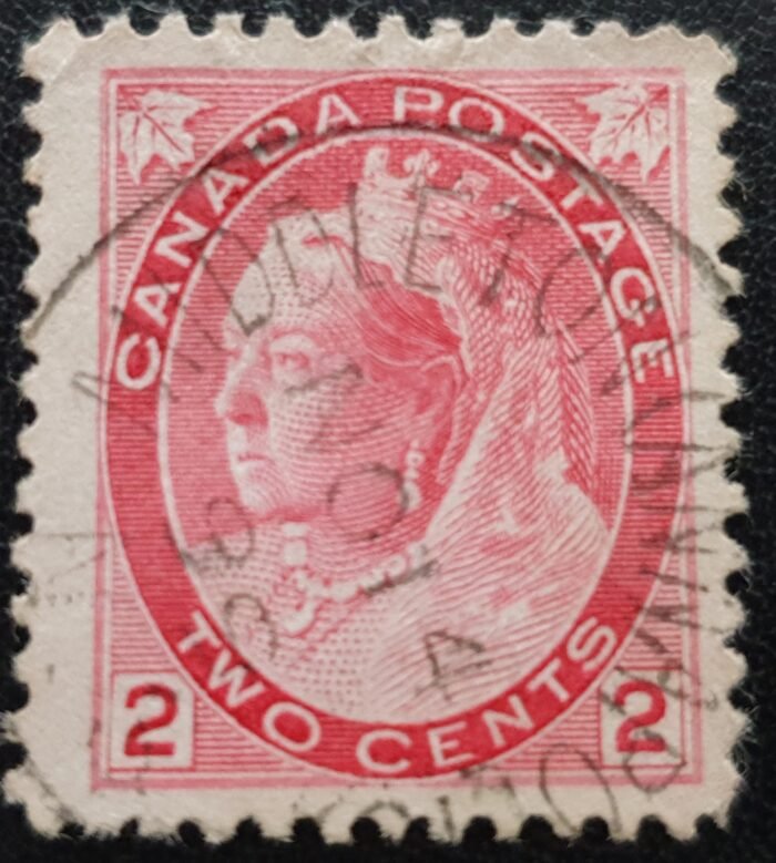 Canada 1899 QV SG155 2c. rose-carmine used stamp