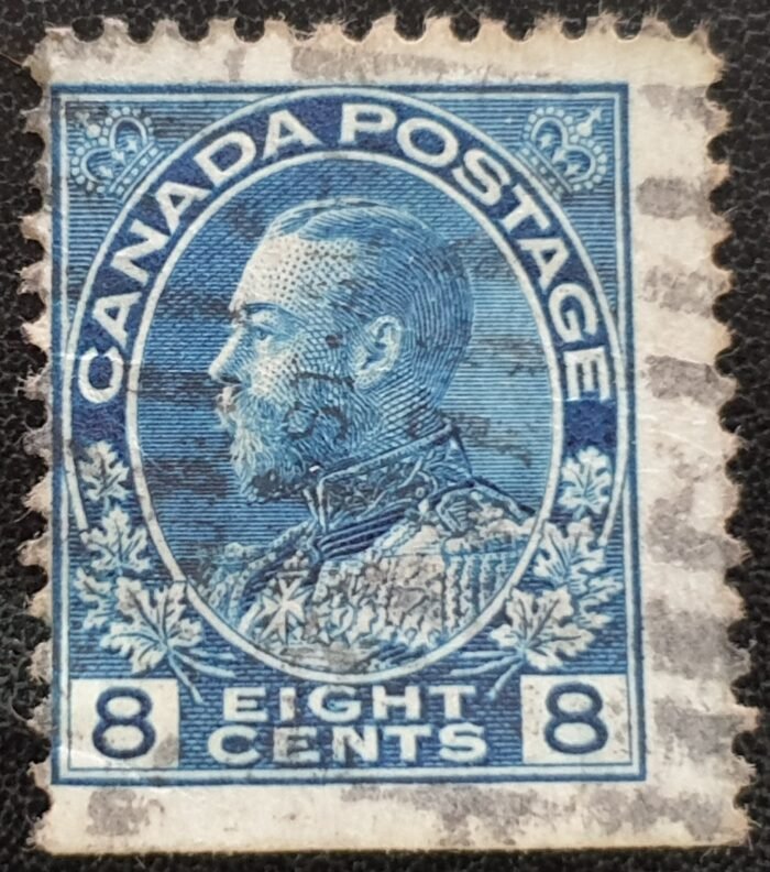 Canada King George V 1922-25 SG252 8c. blue used single stamp