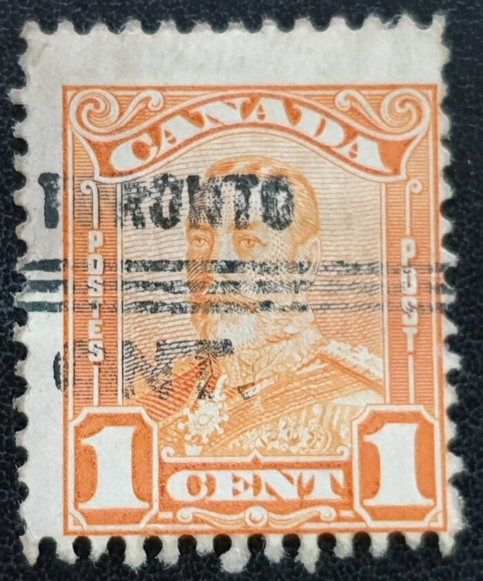 Canada King George V 1928 SG275 1c. orange used single stamp