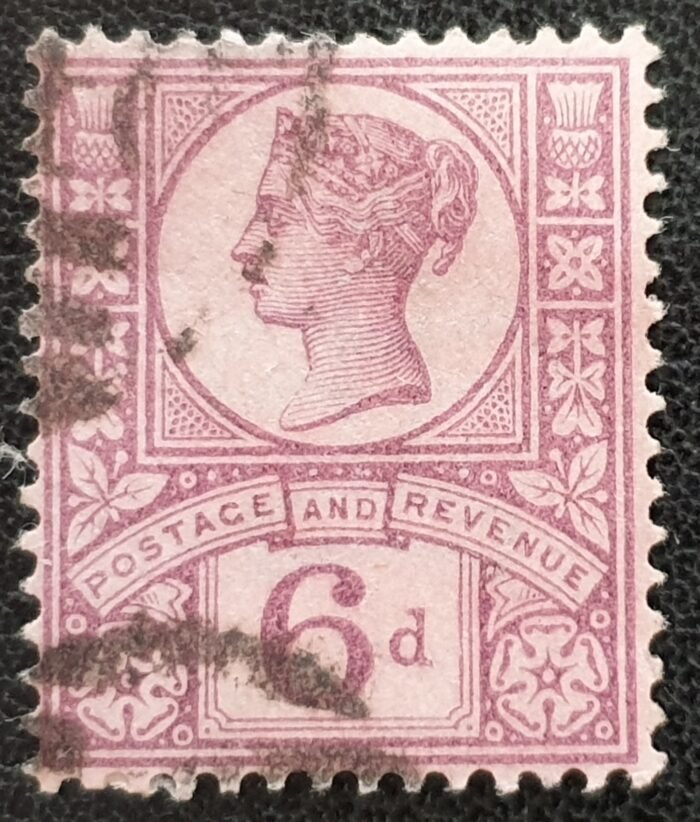 Great Britain Queen Victoria 1887-1900 ‘Jubilee’ Issue SG208 6d. purple/rose-red used single stamp