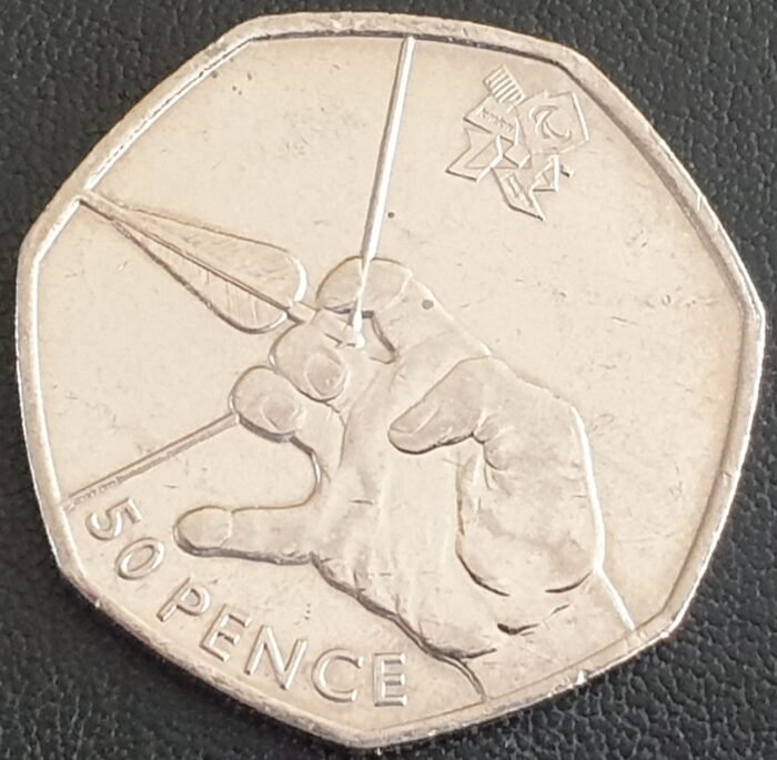 London Olympics 2011 Archery Bow Arrow 50p Fifty Pence Coin Circulated