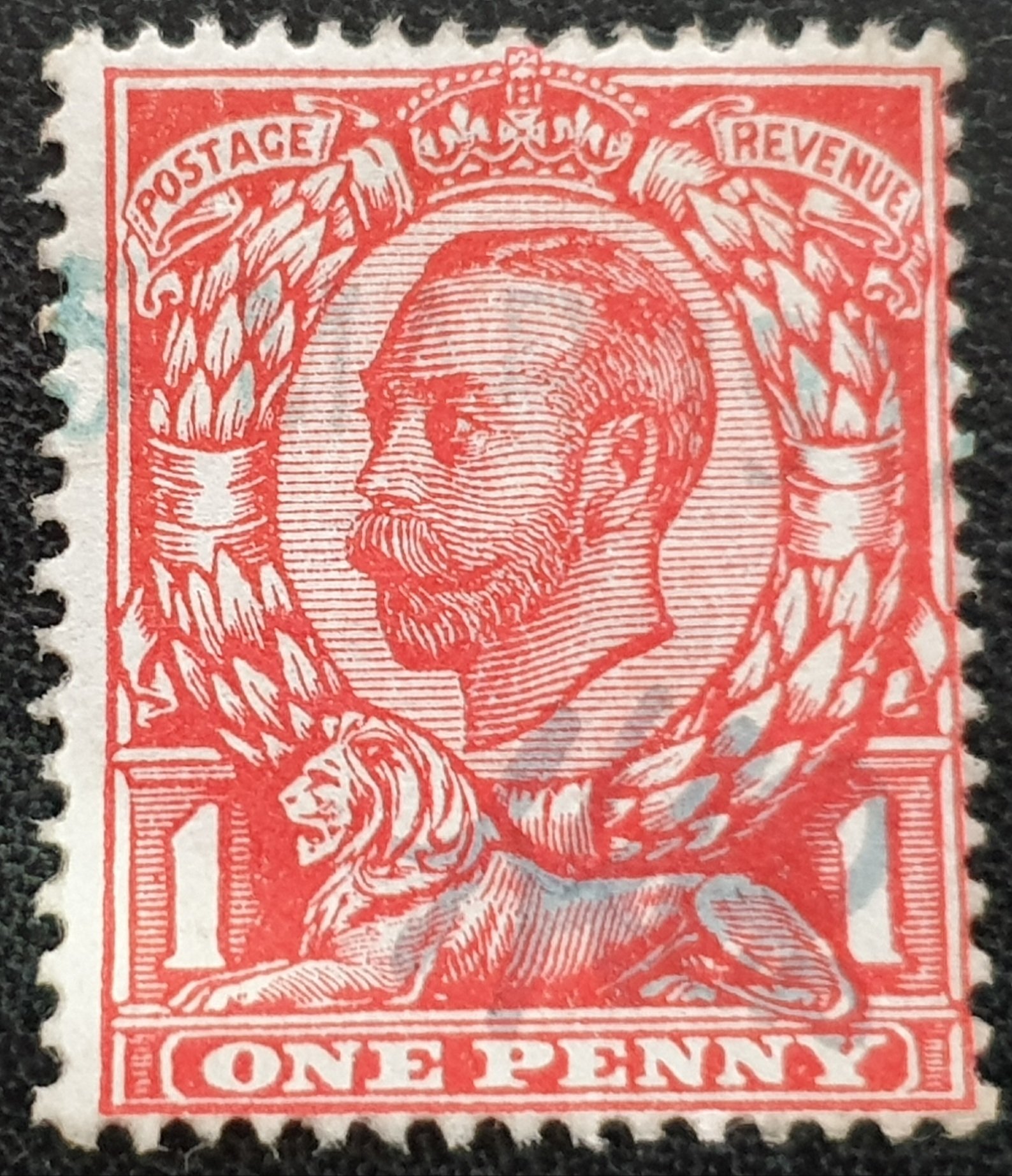 Great Britain King George V 1912 SG341 1d. bright scarlet Used