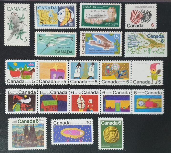 Canada 1968-1970 Mixed Mounted Mint Stamps