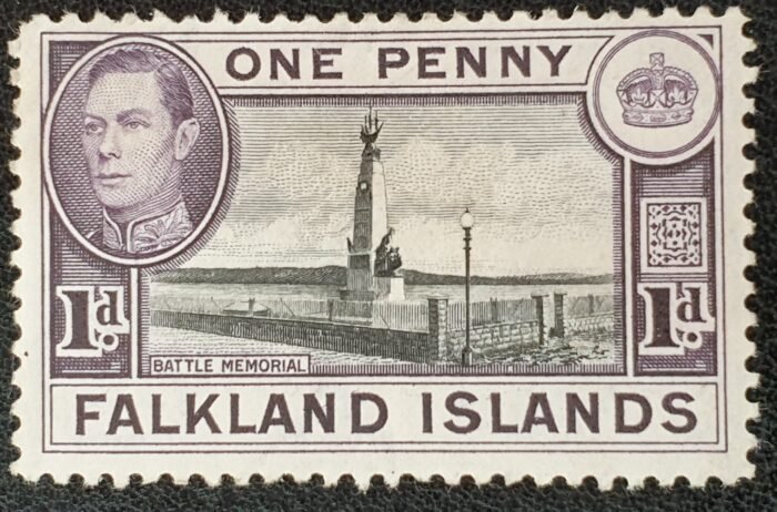 Falkland Islands 1941 KGVI SG148 black & violet Mounted Mint Single Stamp