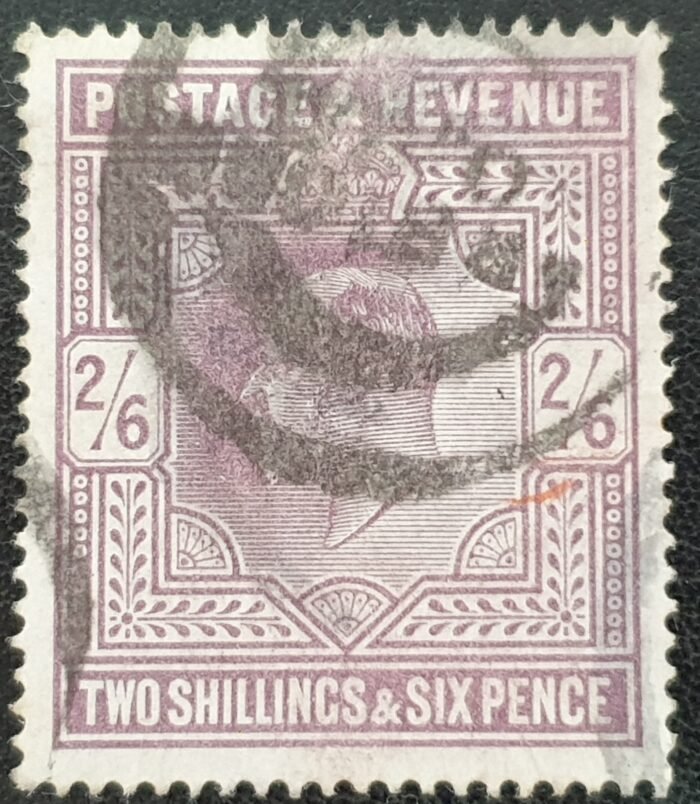 Great Britain King Edward VII SG260 SPEC M48(1), 2s 6d lilac Used Stamp