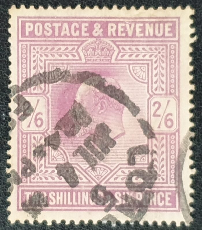 Great Britain King Edward VII SG261 SPEC M49(1), 2s 6d pale dull purple used stamp