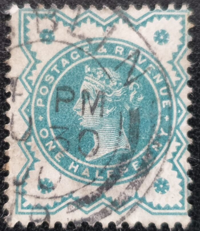 Great Britain Queen Victoria 1887-1900 SG213 ½d. blue-green, CDS Dublin, used stamp