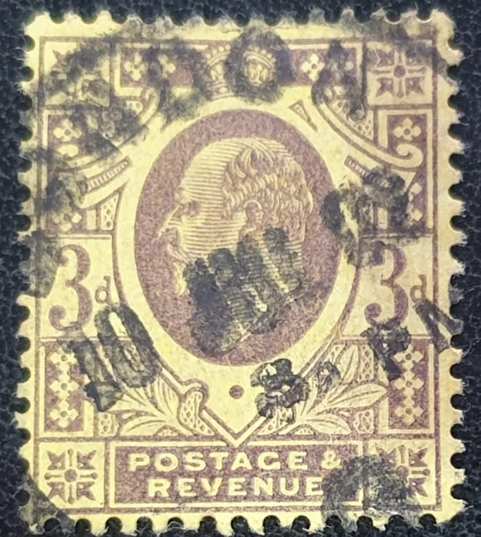 Great Britain King Edward VII 1902 SG232 3d. dull purple/orange-yellow used single stamp