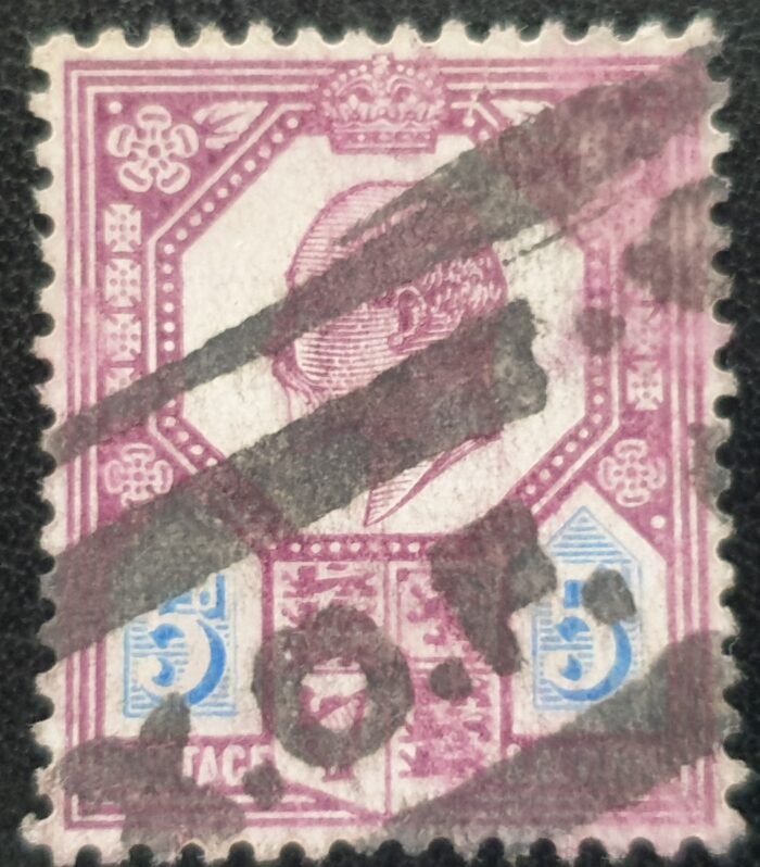 Great Britain King Edward VII 1906 SG244 5d. slate purple & ultramarine used single stamp