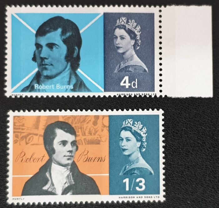 Great Britain Queen Elizabeth II 1966 "Robert Burns" SG685p/686p Set of 2 MNH