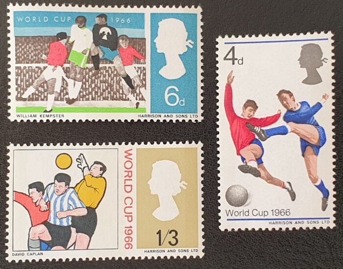 Great Britain Queen Elizabeth II 1966 "World Cup Football" SG693/5 Set of 3 Mounted Mint Stamps