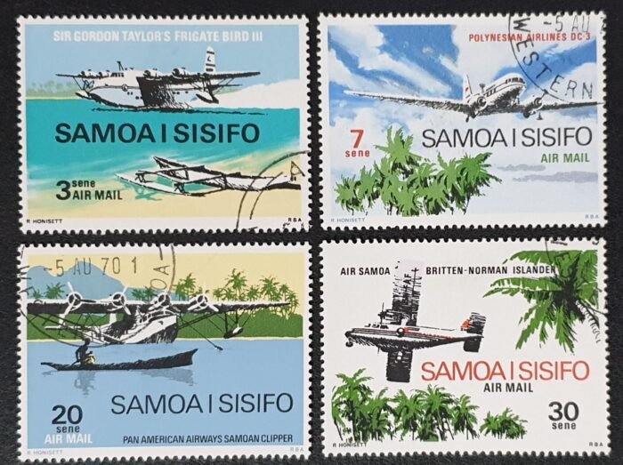 Samoa 1970 "Air, Aircraft" SG345/8 Set of 4 used stamps