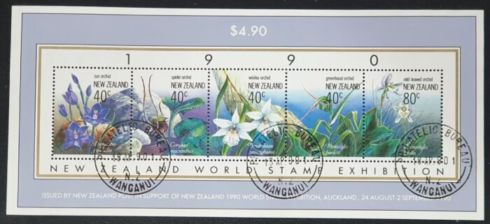 New Zealand 1990 "World STAMPEX '90" MS1547 Used Miniature Sheet