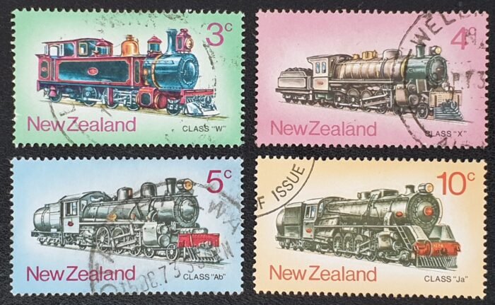 New Zealand 1973 "Steam Locomotives" SG1003/6 Set of 4 used stamps