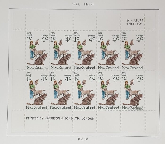 New Zealand 1974 'Health' MS 1057 Mounted Mint Miniature Sheet