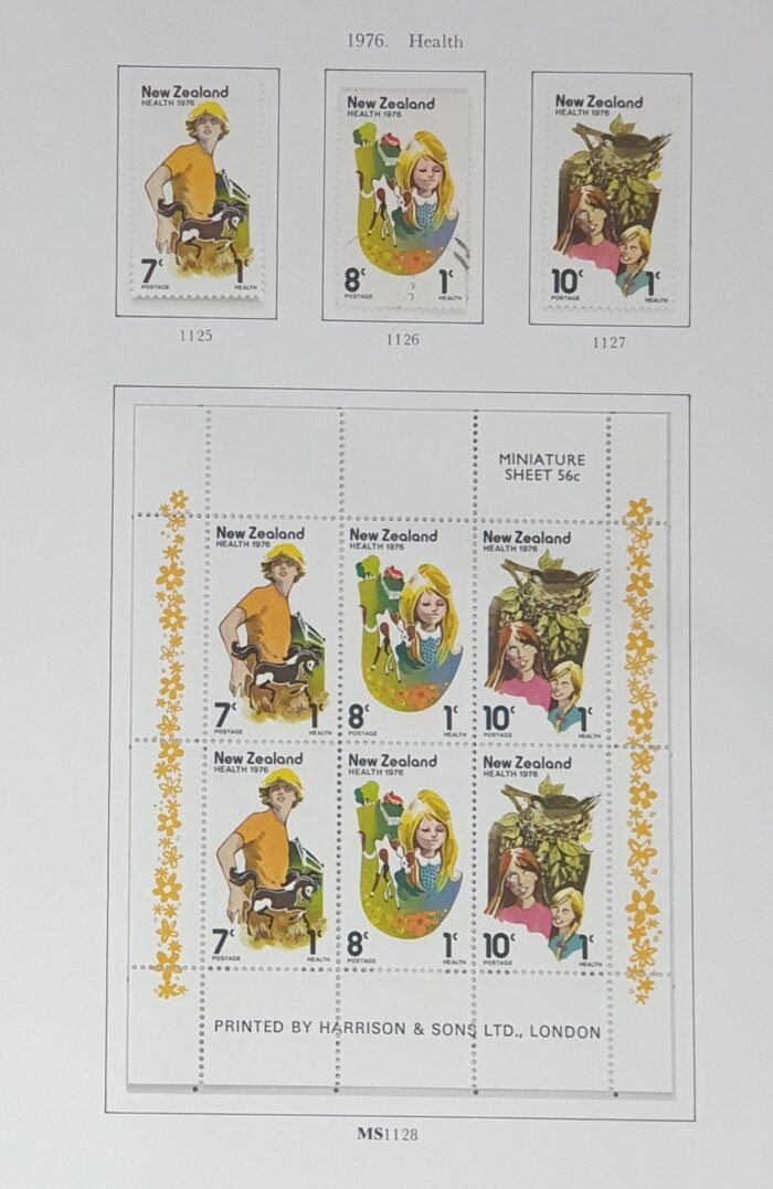 New Zealand 1976 'Health Stamps' SG1125/7 MS1128 Mounted Mint Stamps