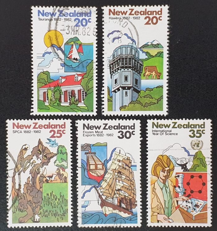 New Zealand 1982 "Commemorations" SG1256-1260 Set of 5 used stamps