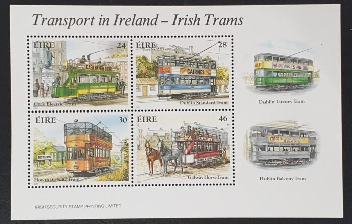 Ireland Eire 1987 'Irish Trams' MS662 MNH