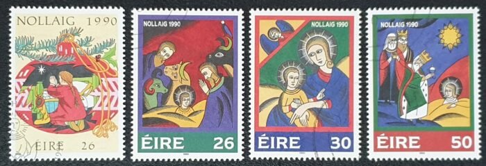 Ireland Eire 1990 'Christmas' SG789/792 Set of 4 used