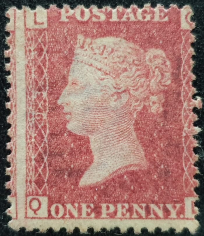 Great Britain Queen Victoria 1864 SG43 1d red Plate 93 Q-L Unused