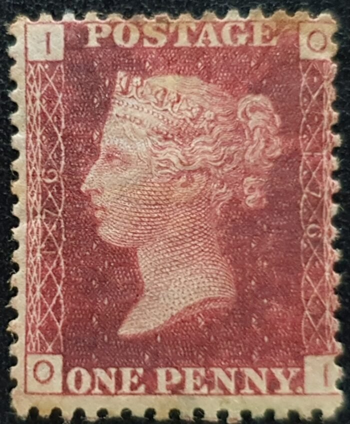 Great Britain Queen Victoria 1864 SG43 1d red Plate 176 O-I Unused