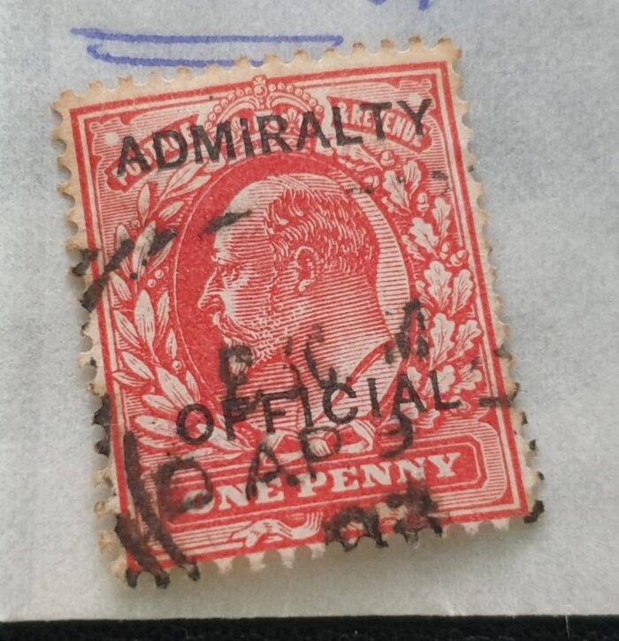 Great Britain King Edward VII 1903 SGO102 1d Red Admiralty Official Forgery used - Image 2