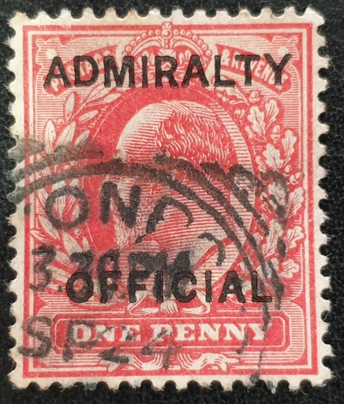 Great Britain King Edward VII 1903 ‘ADMIRALTY OFFICIAL’ SG O102 1d scarlet Used