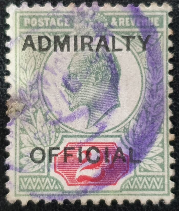 Great Britain King Edward VII SG O104 2d green & carmine-red USED