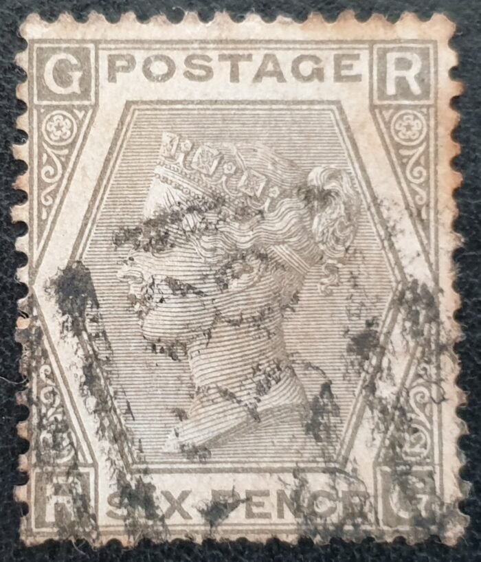 Great Britain Queen Victoria 1873 SG125 6d grey Plate 12 R-G used