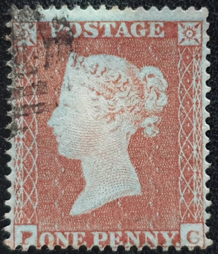 Great Britain Queen Victoria 1854 1d Red Small Crown SG17 Letters PC used stamp