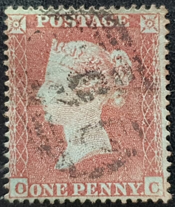 Great Britain Queen Victoria 1854 1d Red Small Crown SG17 Letters OC used stamp