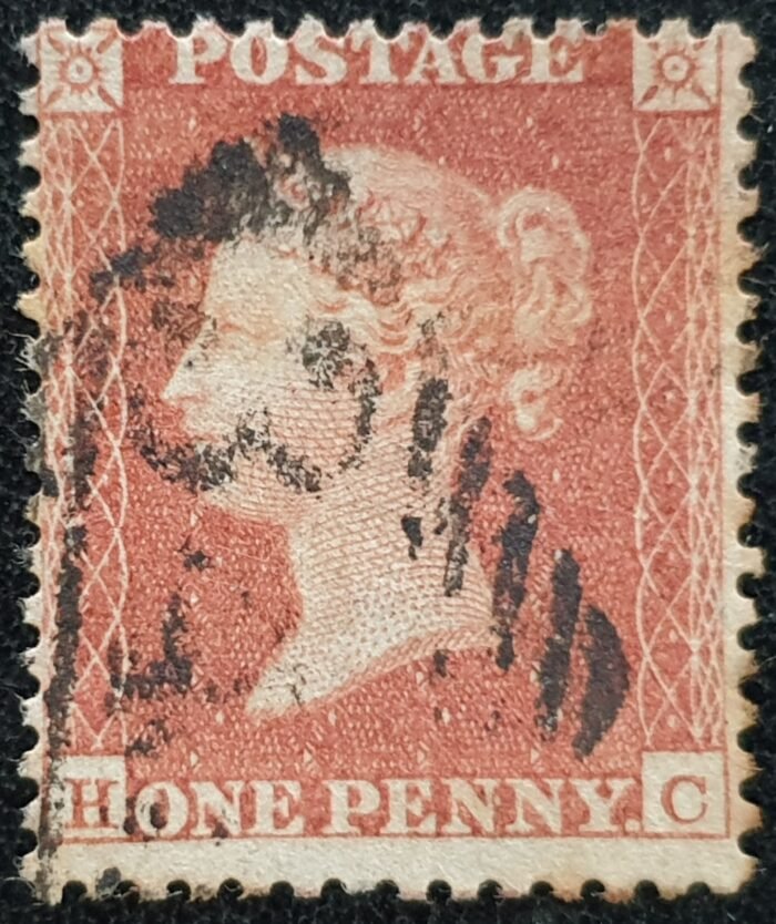 Great Britain Queen Victoria 1855 1d RED-BROWN SG22-C2(1) Letters HC used