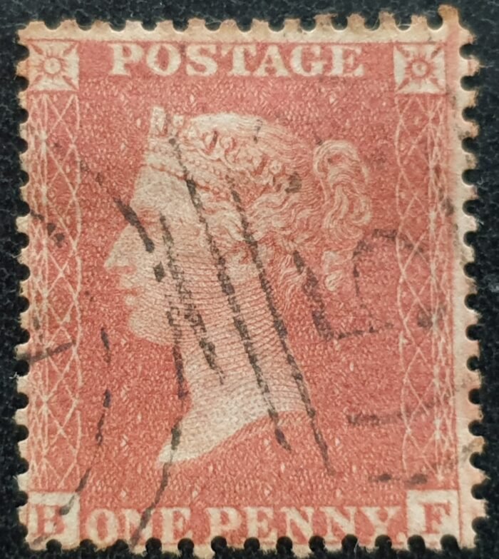 Great Britain Queen Victoria 1855 1d RED-BROWN PLATE 12 SG24-C3(1) BF VFU