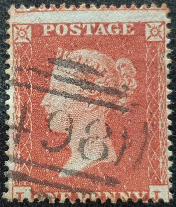 Great Britain Queen Victoria 1855 1d red Plate 2 Die II SG21-C4(1) SC 16 JJ used