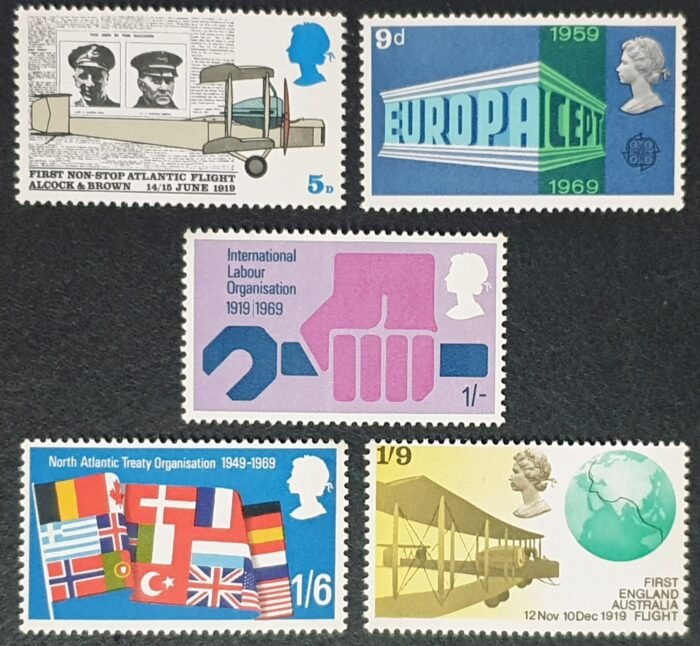 Great Britain Queen Elizabeth II 1969 'Anniversaries' SG791/5 Set of 5 MNH