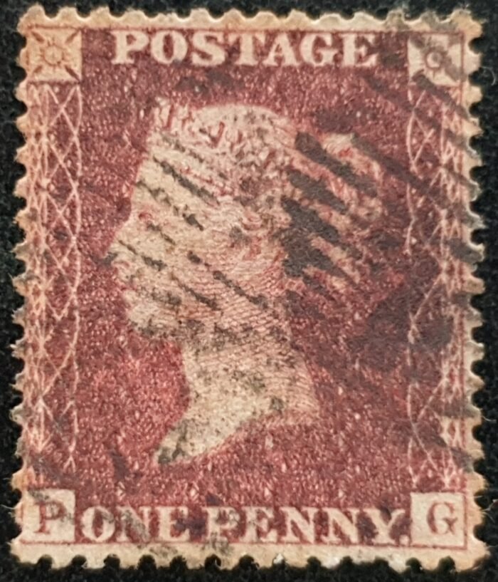 Great Britain Queen Victoria 1855 SG29-33 C8 (1) 1d red brown LC 14 Plate 43 PG used