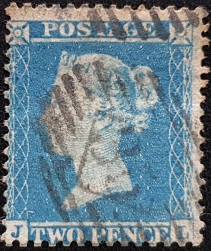 Great Britain Queen Victoria 1855 SG34 2d blue JL LC14 used