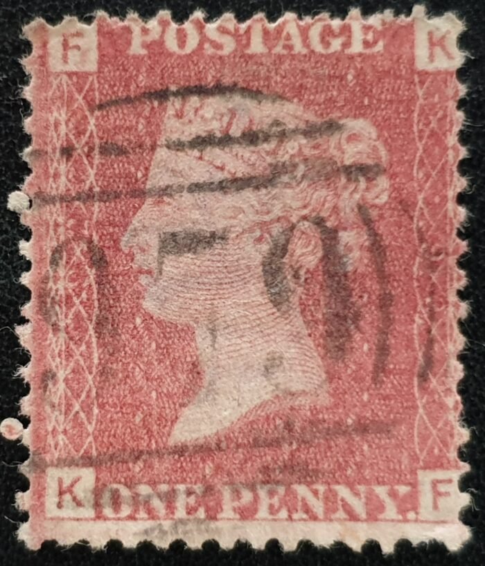 Great Britain Queen Victoria 1864 SG43 1d rose red Plate 92 KF Re-Entry used