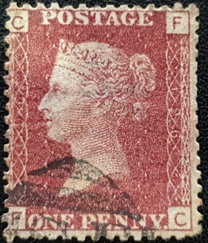 Great Britain Queen Victoria 1864 SG43 1d red Plate 196 FC used