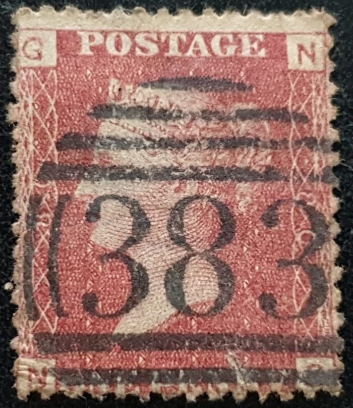 Great Britain Queen Victoria 1864  SG43 1d red Plate 80 NG used