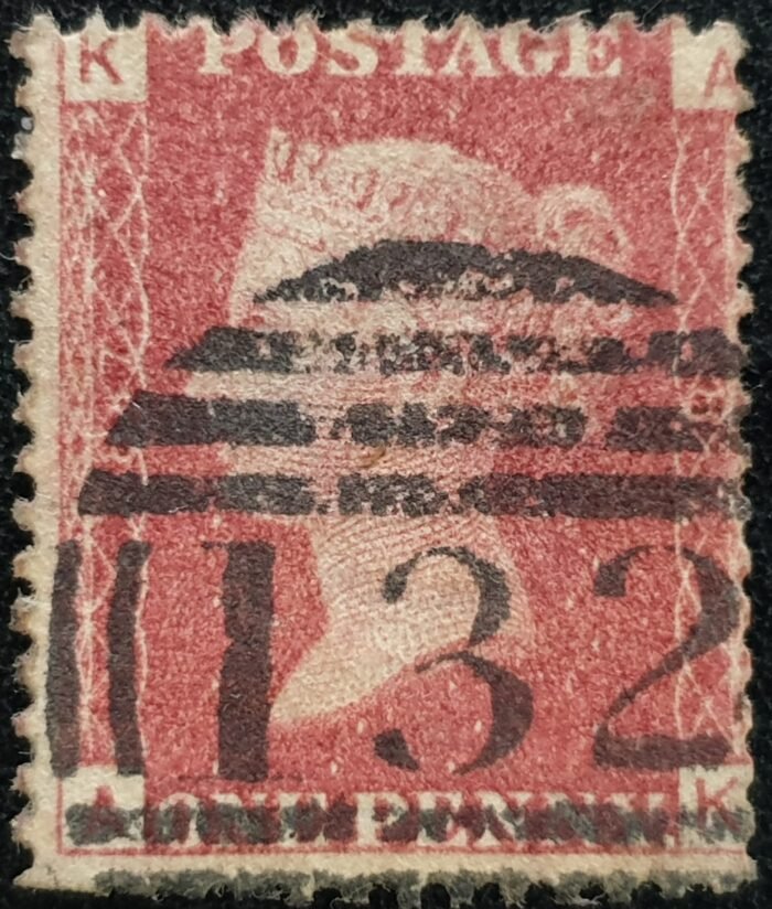 Great Britain Queen Victoria 1864 SG43 1d red Plate 87 AK used