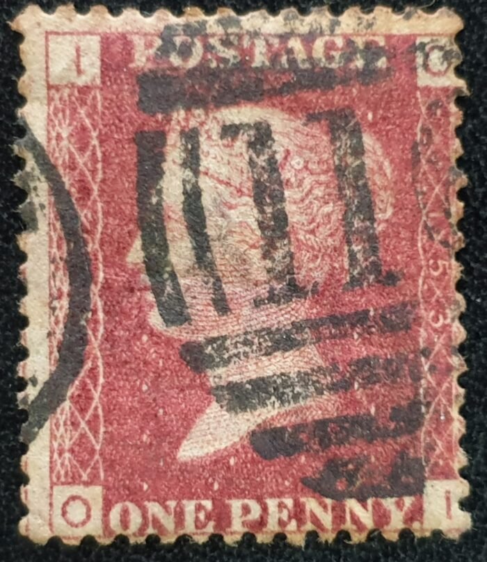 Great Britain Queen Victoria 1864 SG43 1d red Plate 153 OI used