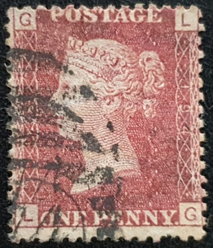 Great Britain Queen Victoria 1864 SG43 1d red Plate 194 LG used